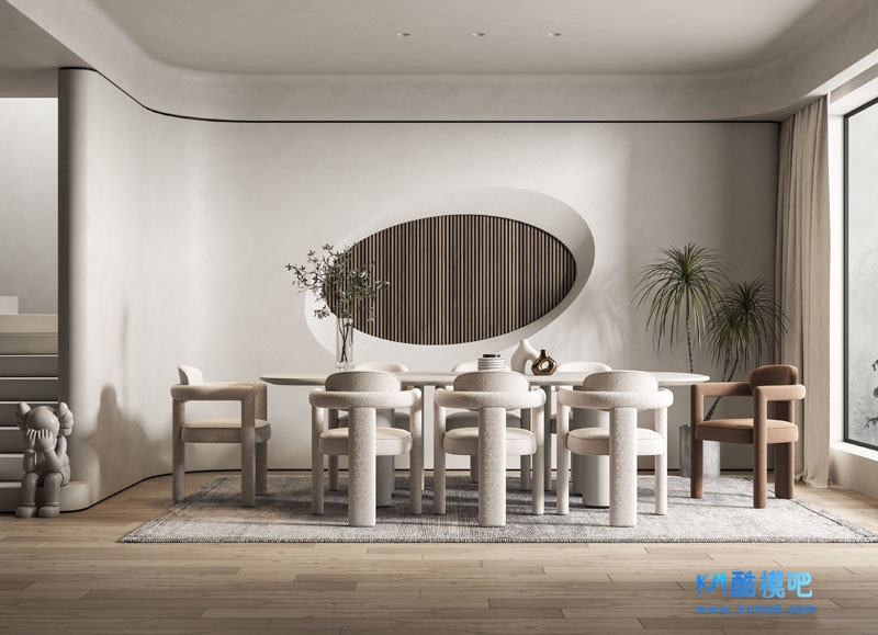 侘寂家居餐厅3D模型1.jpg