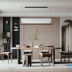 18套 现代侘寂餐厅3D模型场景合集
